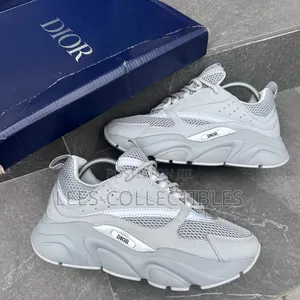 Quality Dior B22 Grey Calfskin Trainers