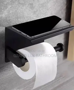 *"Multifunctional Toilet Paper Holder With Smartphone Shelf"