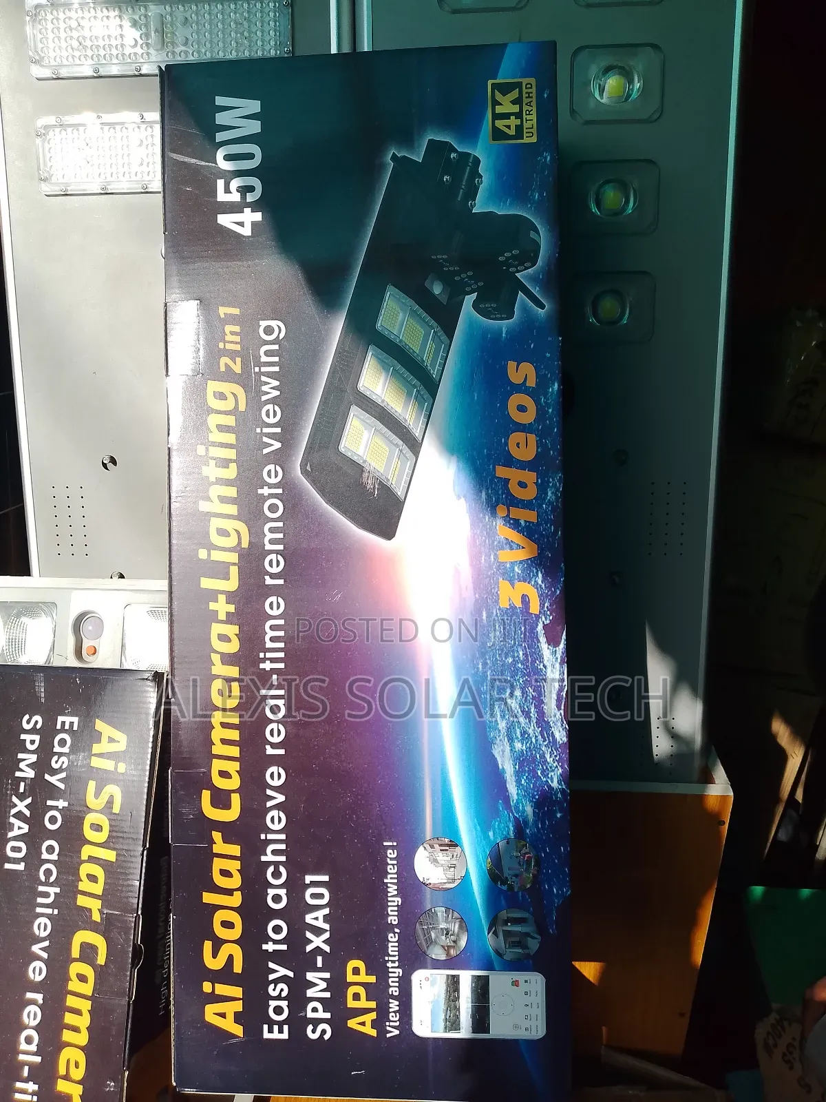 Triple Lens Ai Solar Camera+ 450w Light