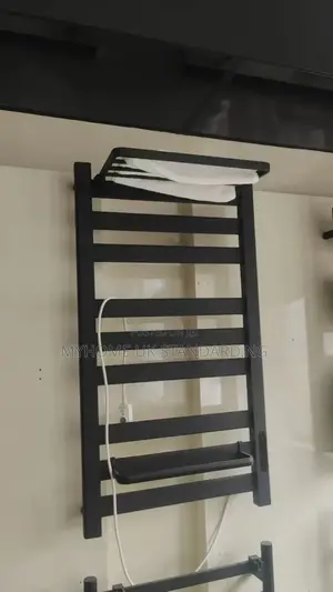 Premium Black Multiple Towel Rack With Warmer