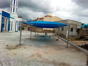 " Double Blue Net Carport