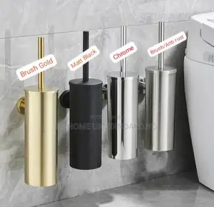 Quality Gold Wall Hung Toilet Brush Holder.