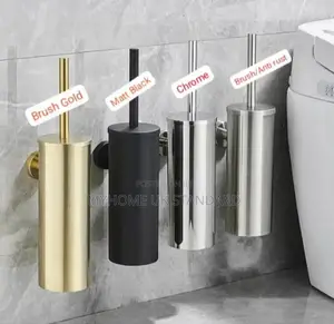 Quality Gold Wall Hung Toilet Brush Holder.