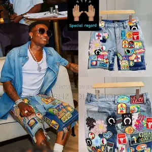 Wizkid-Inspired Most Wanted Luxury Quality Jeans Short