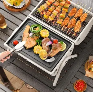 Multifunctional Out 2 Sided Charcoal Barbecue Grill