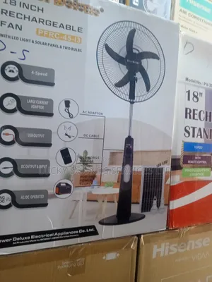Power Deluxe Rechargeable Fan With Panel