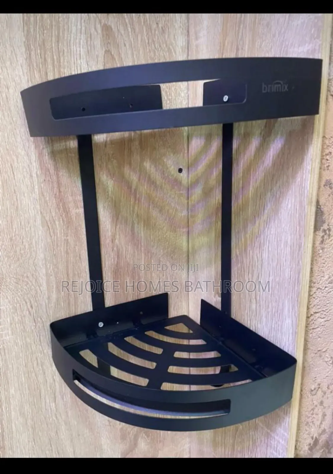 Wall-mounted Metal Bathroom Rack Double-layer With Hooks