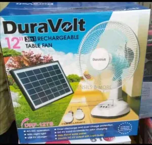 Duravolt Solar and Rechargeable Fan