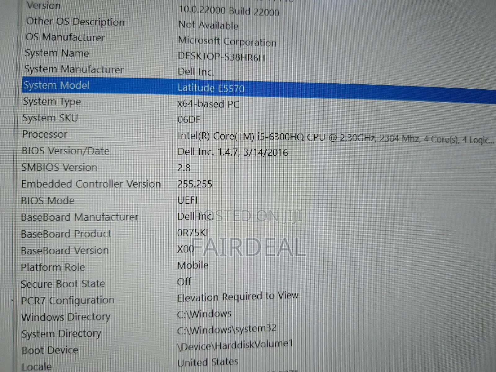 Laptop Dell Latitude E5570 8GB Intel Core i5 SSD 256GB