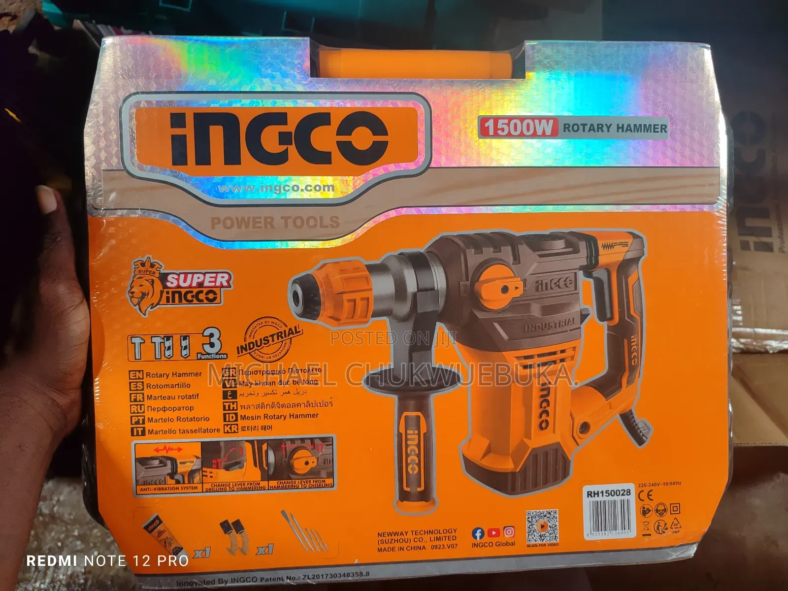 1500w Rotary Hammer Ingco