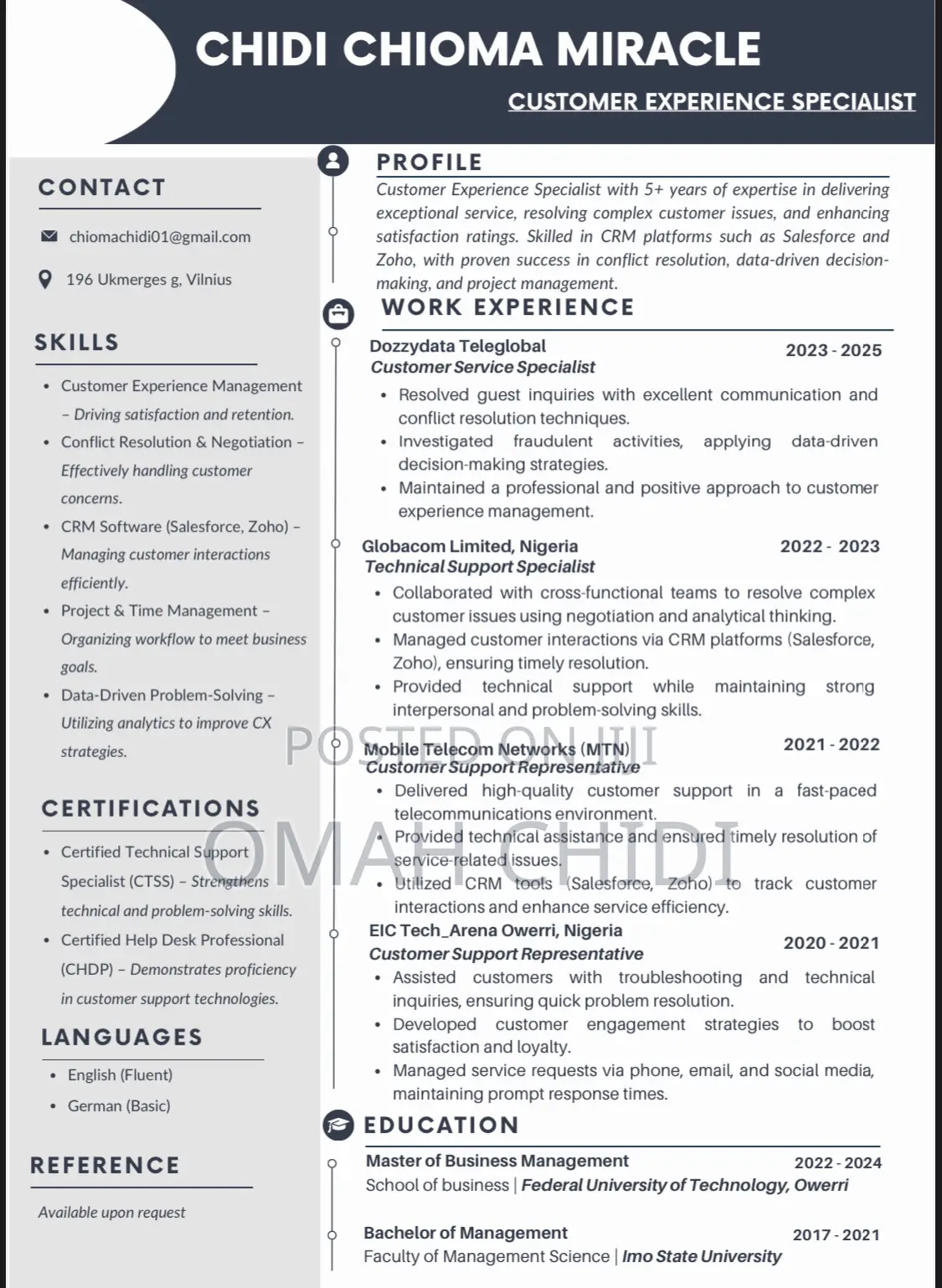 Customer Service Representative