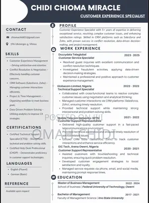 Customer Service Representative