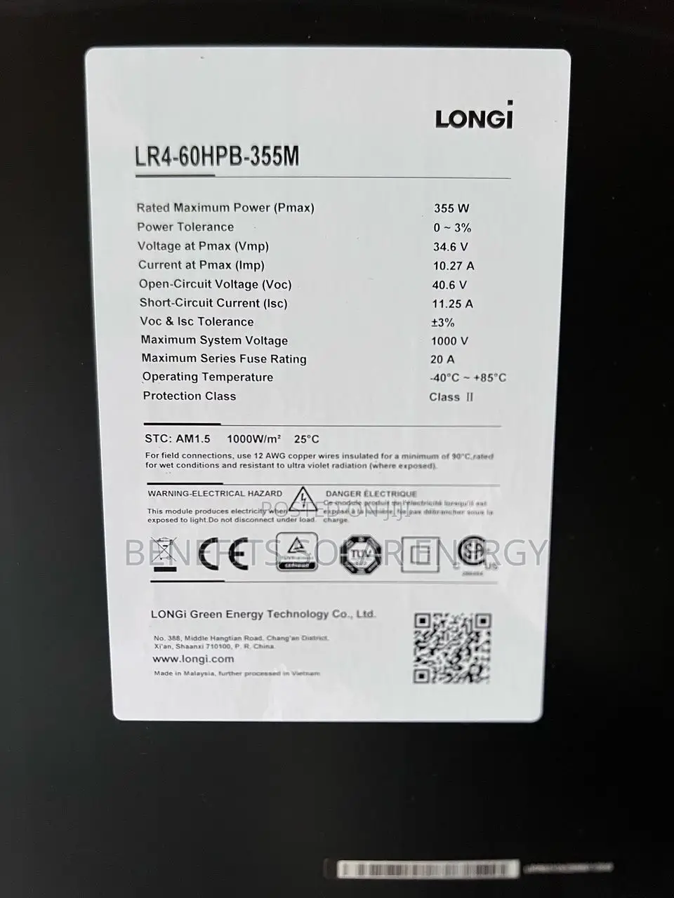 355w All Black Longi Halfcut Panel