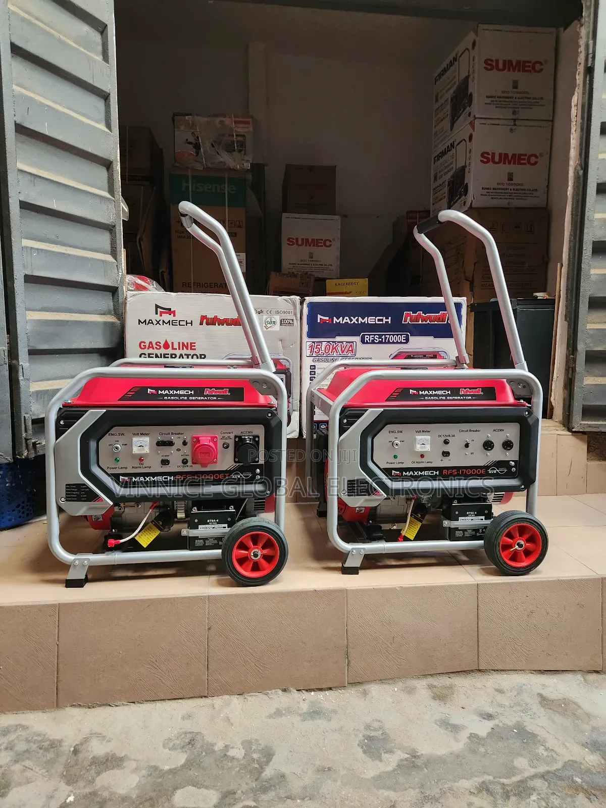 Three Phase 15kva Petrol Generator Set Maxmech 100% Copper