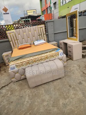 Six by Six Complete Set of Leather Bed.