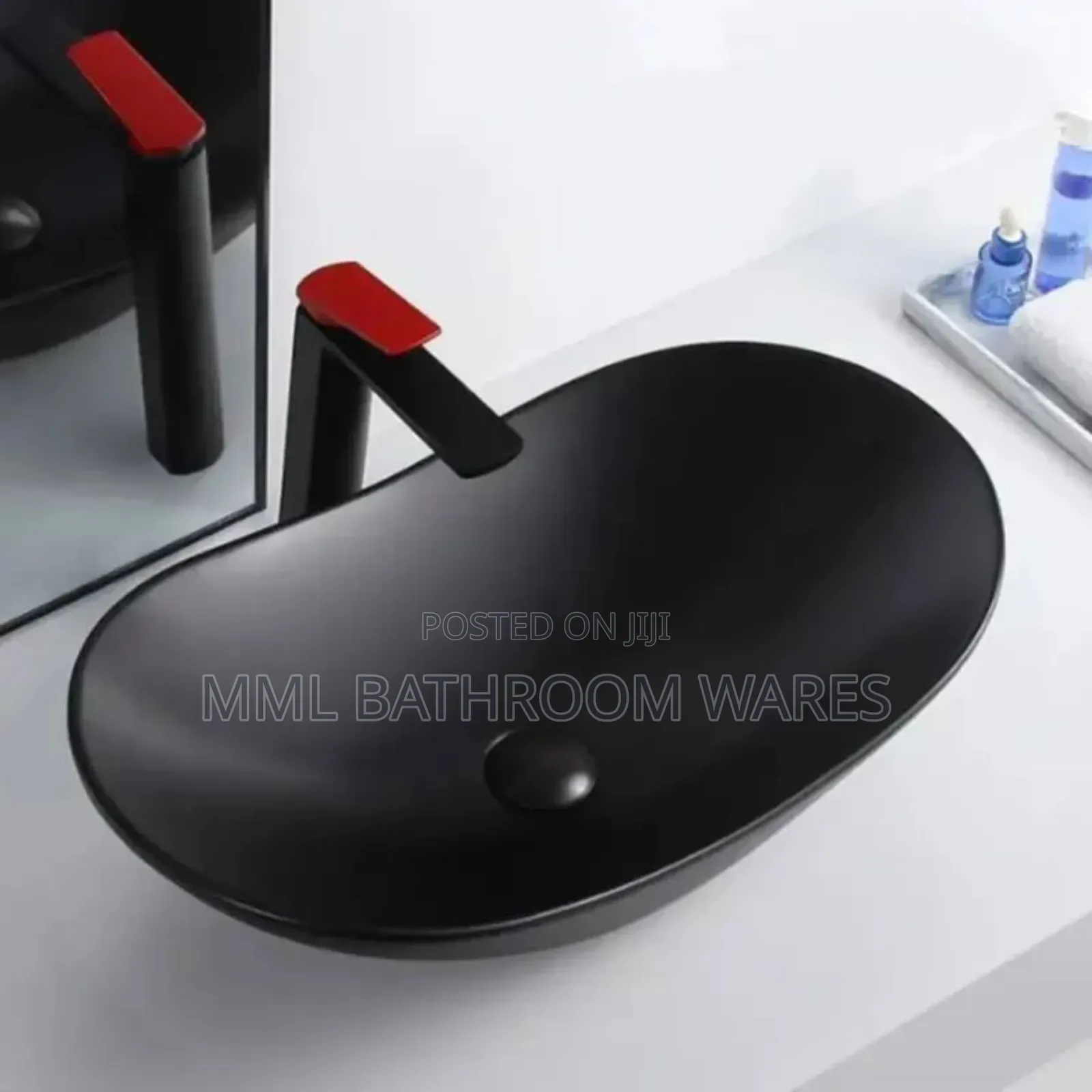 Ceramic Black Basin Modern Design Countertop Basin