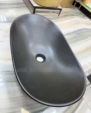 Ceramic Black Basin Modern Design Countertop Basin