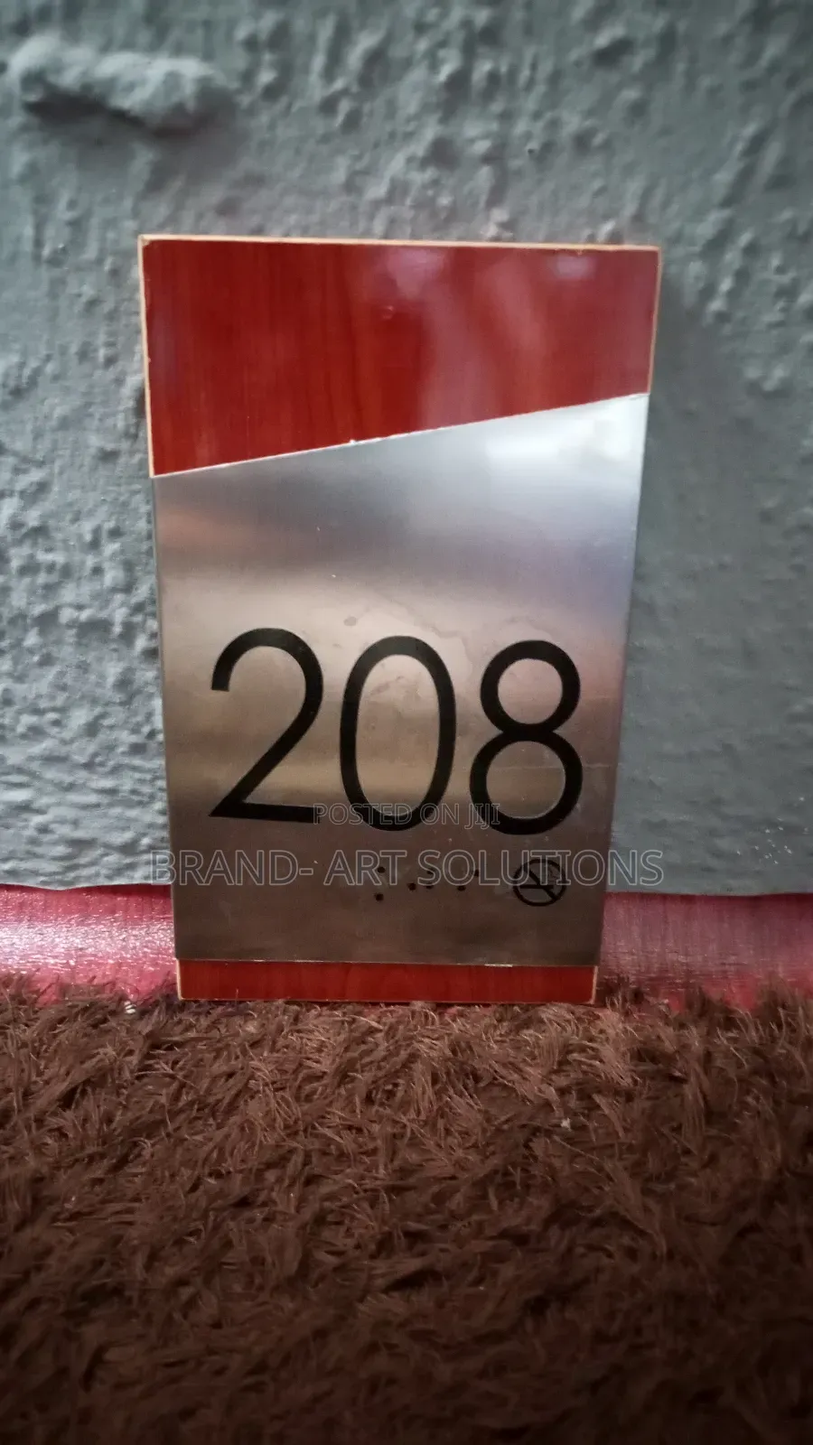 Hotel Room Number Signage