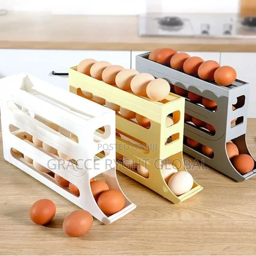 4-Layer Automatic Sliding Refrigerator Egg Storage Box