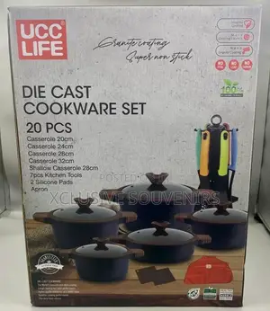 Ucc Life 20pcs Die Cast Cookware Set