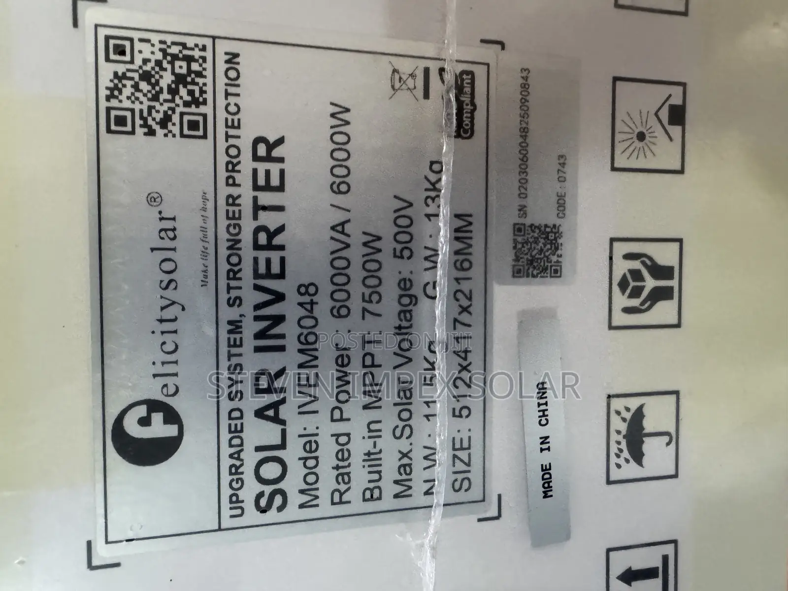 Felicity Solar Inverter Ivem 6048