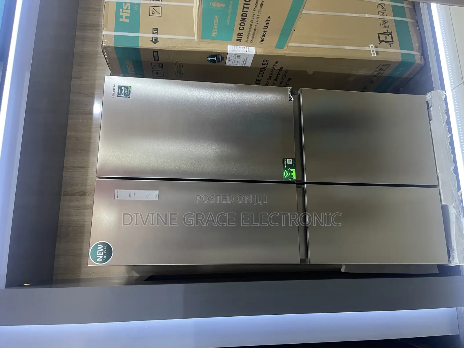 637 Litres Hisense Invert Side by Side Refrigerator