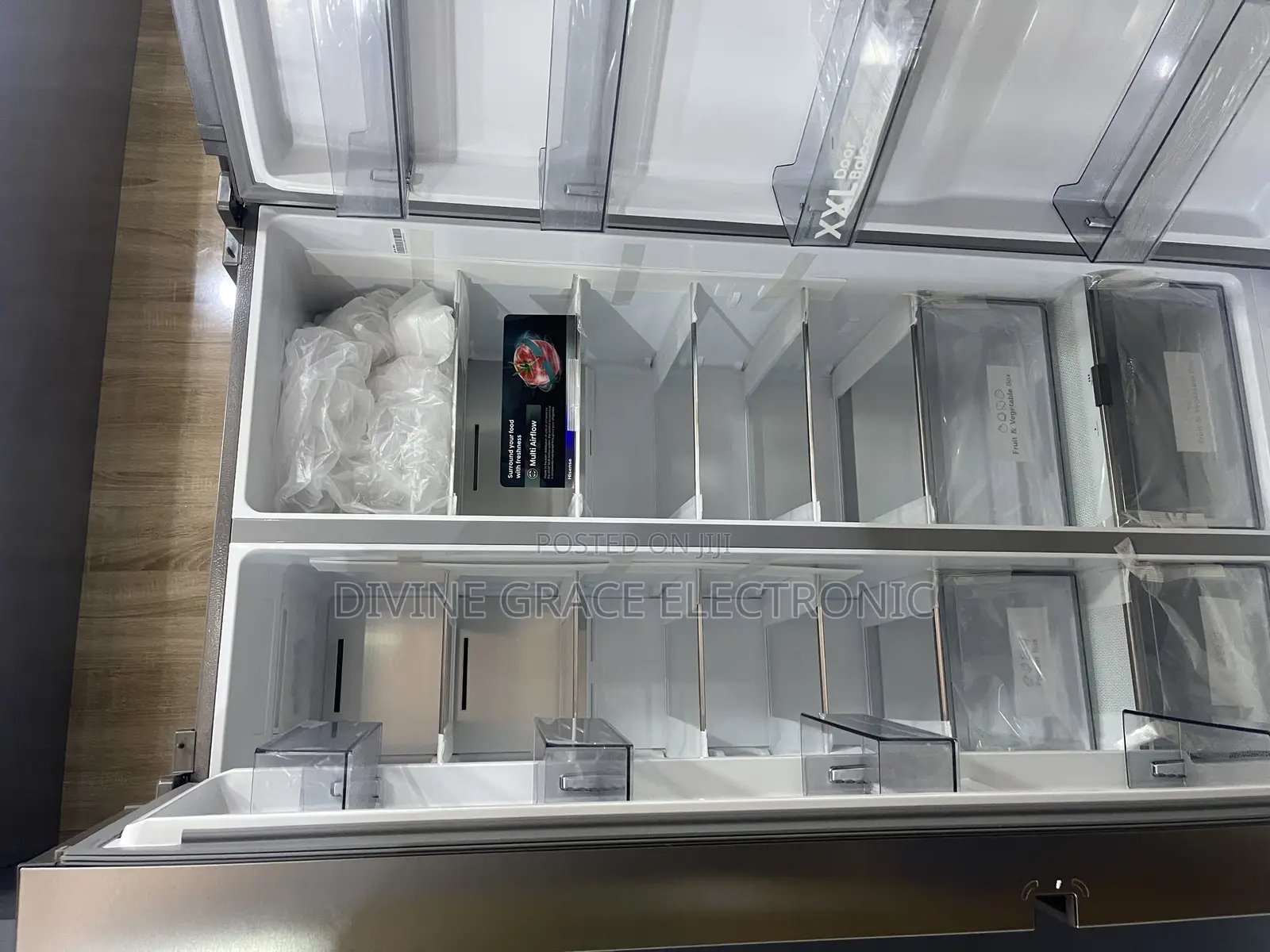 637 Litres Hisense Invert Side by Side Refrigerator