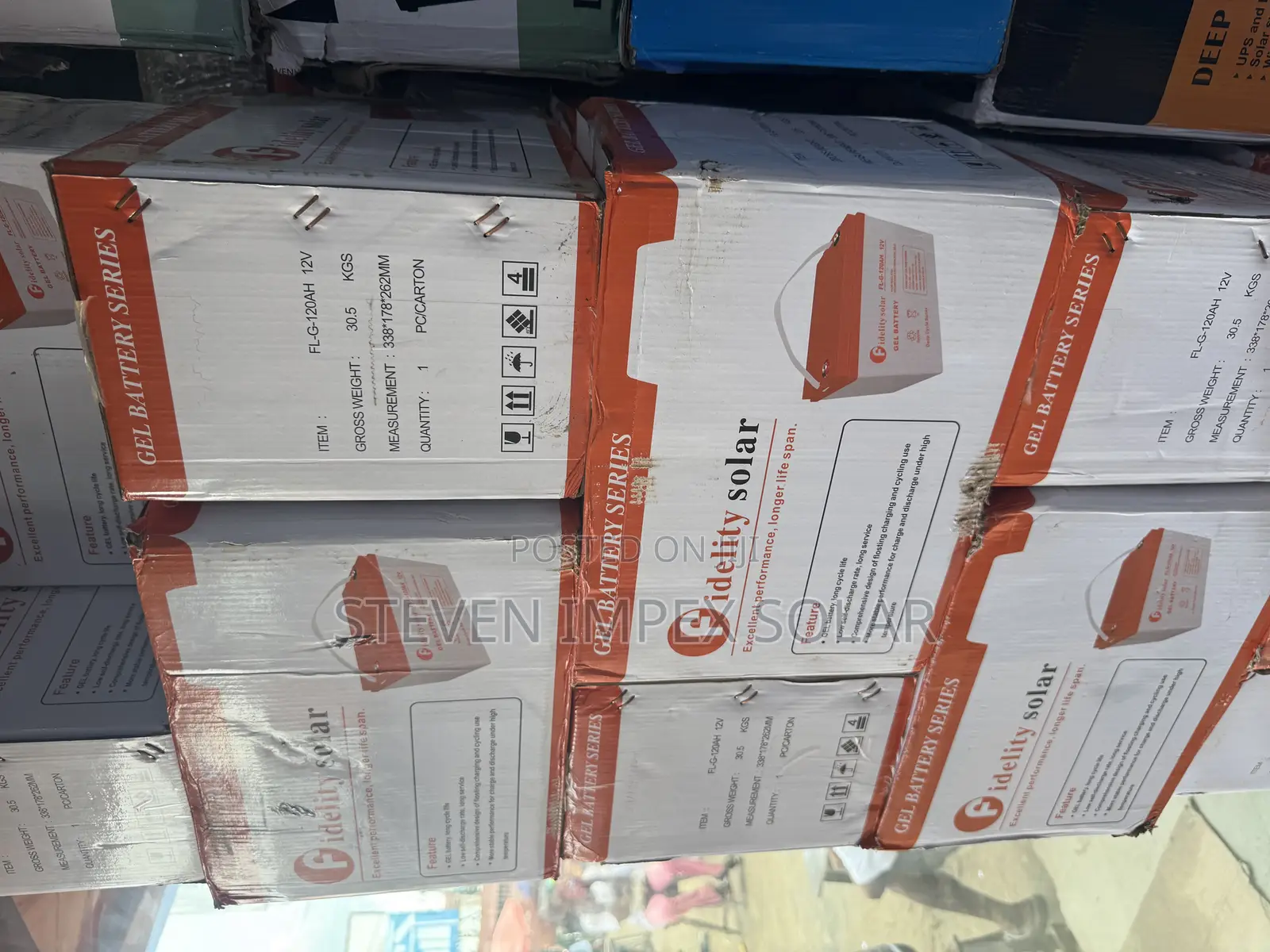 Fidelity Deed Cycle Solar Battery 120ah 12v