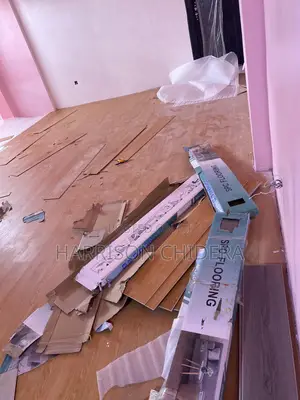 Brown Dash Wooden Floor Installation