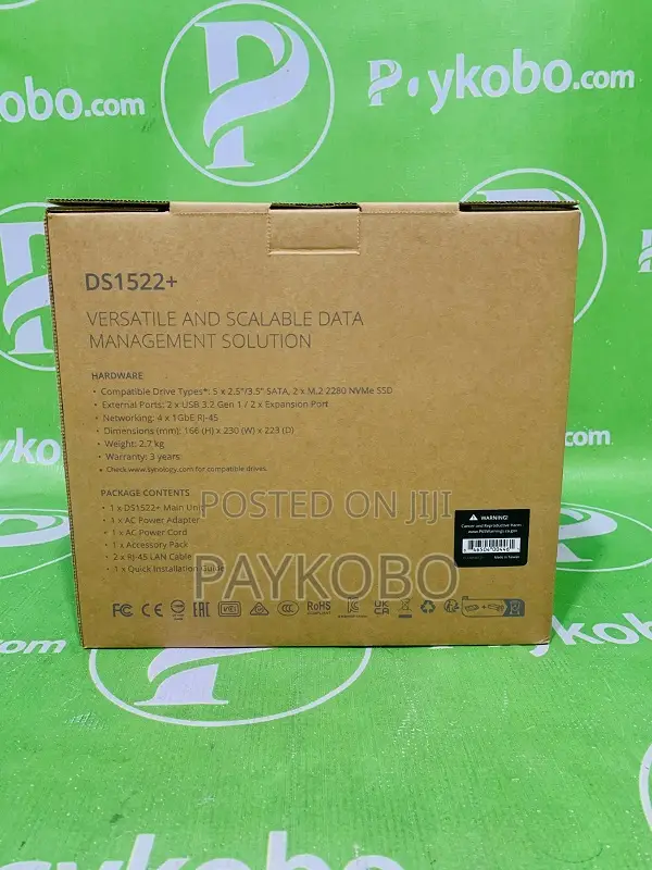 Synology Diskstation Ds1522+ 5-Bay Nas Enclosure