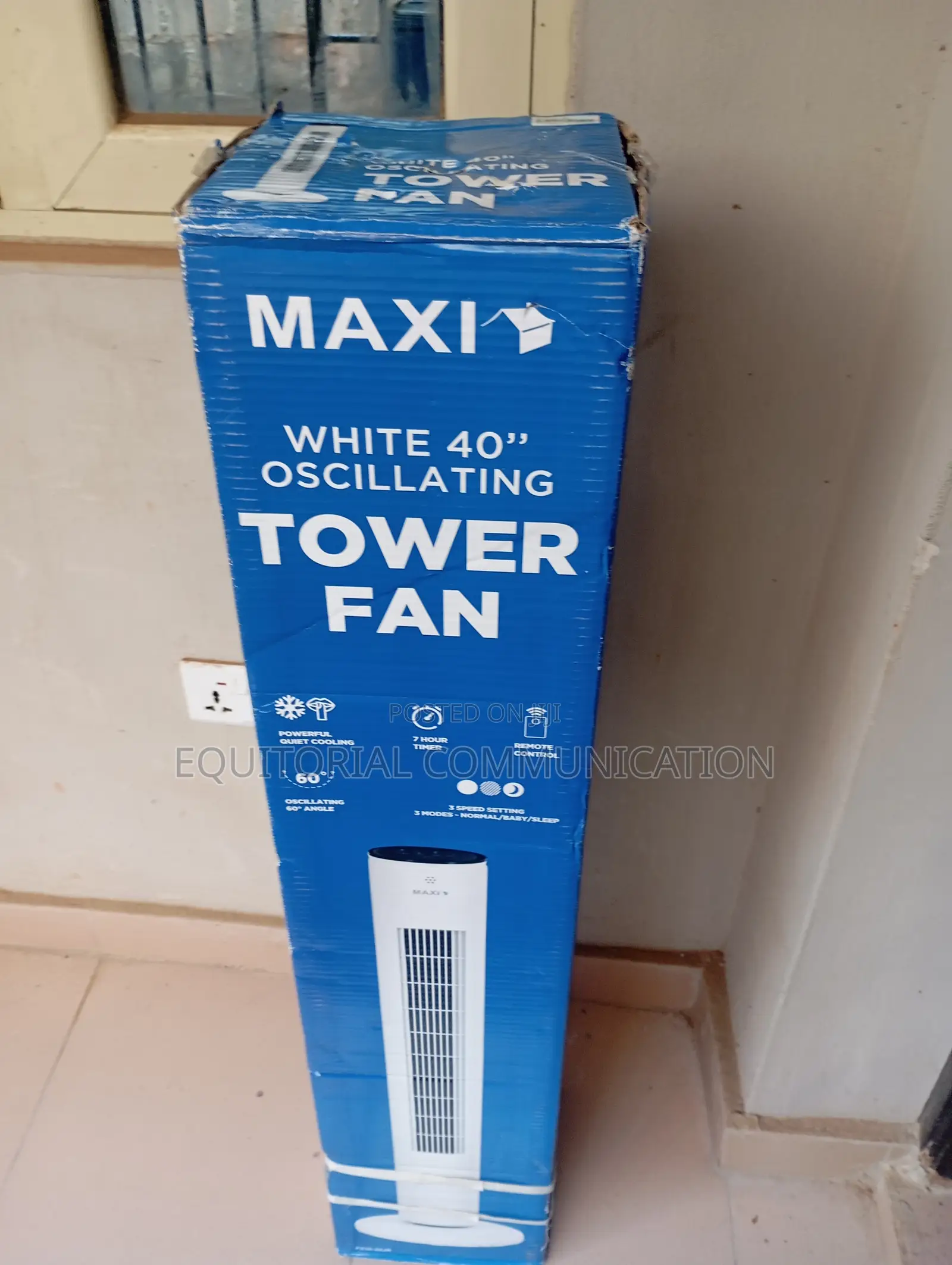 Maxi Oscillating Tower Fan – Powerful Cooling, Sleek Design