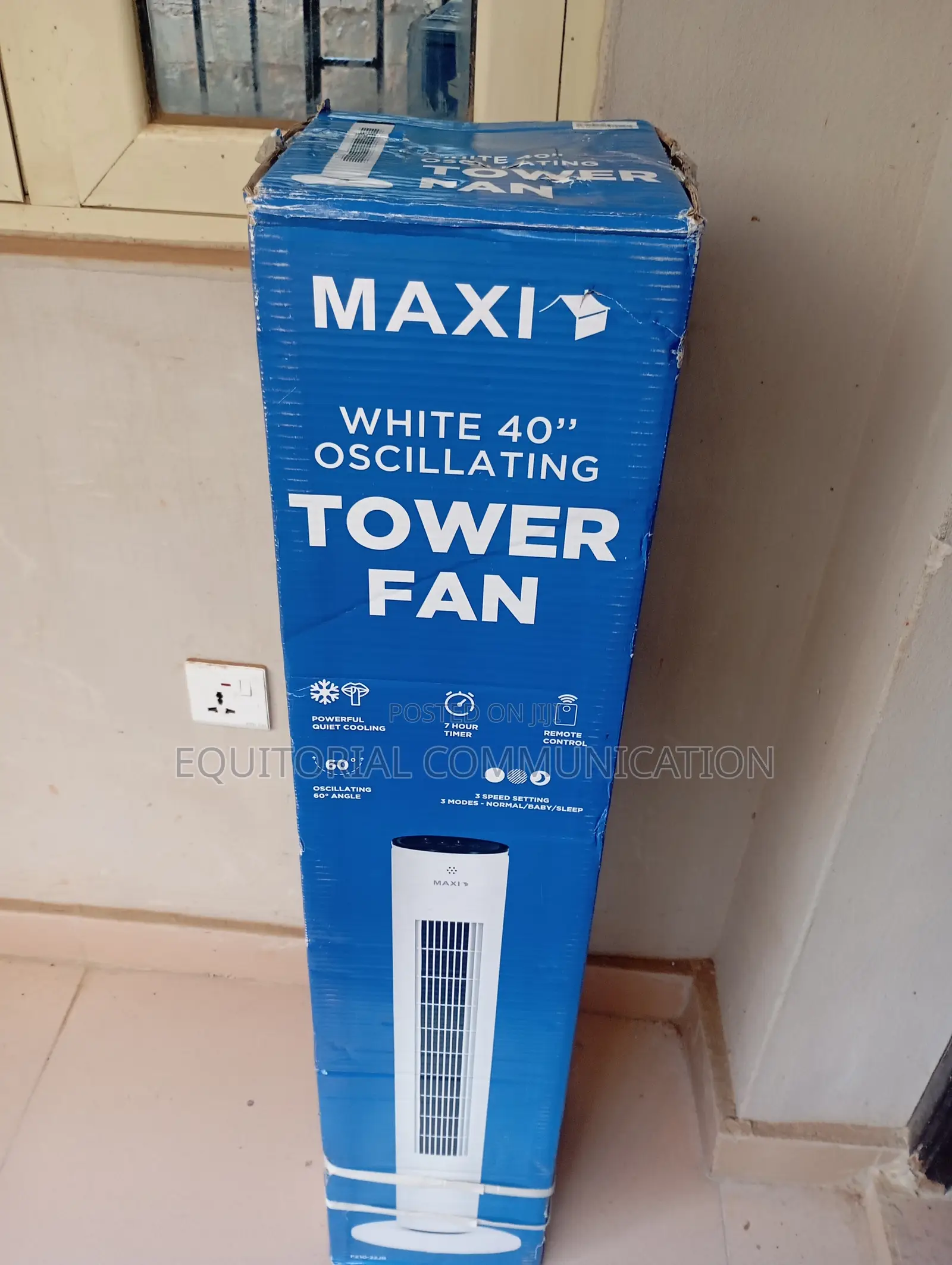 Maxi Oscillating Tower Fan – Powerful Cooling, Sleek Design