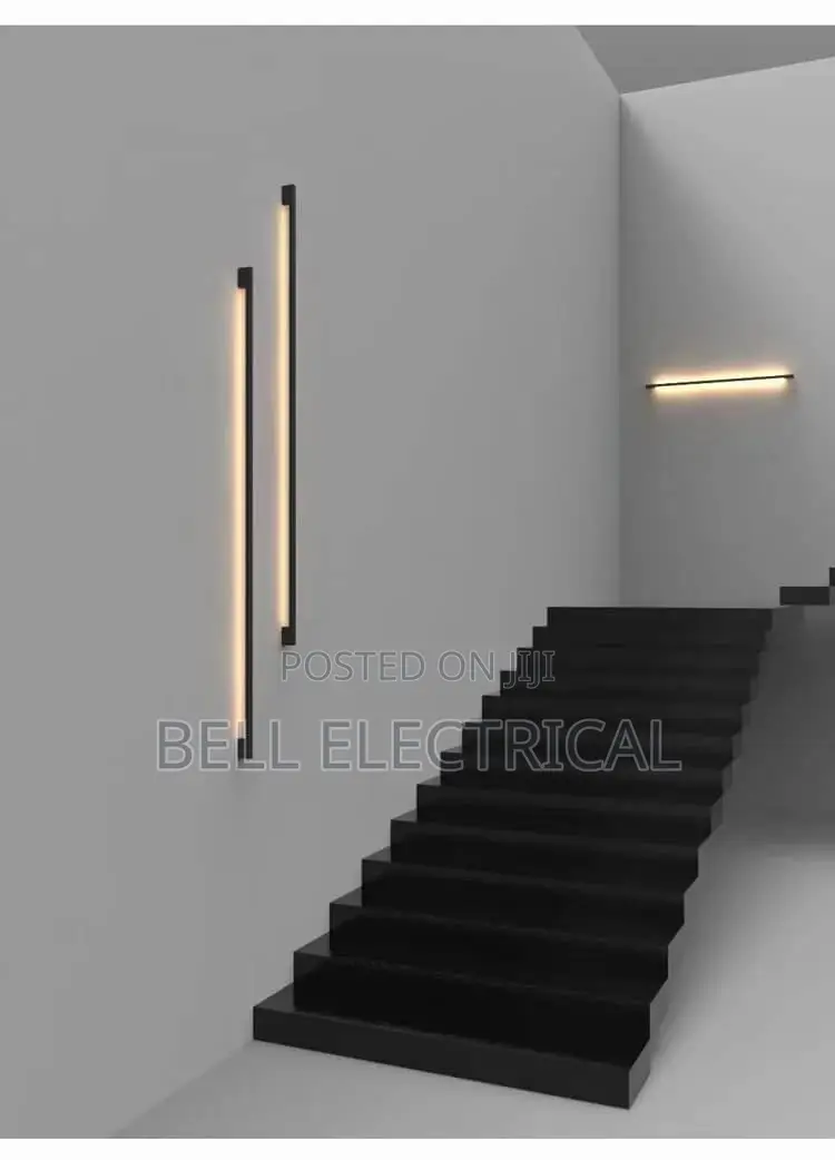 Modern Extremely Narrow Black Long Strip Wall Lamp