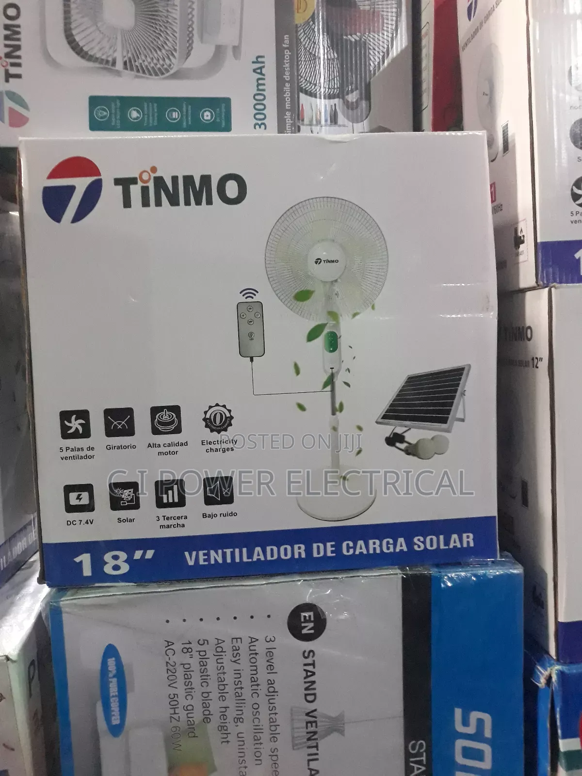 Tinmo Rechargeable Solar Fan
