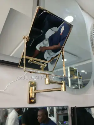 Gold Flame Magnify Mirror [Square Shape]