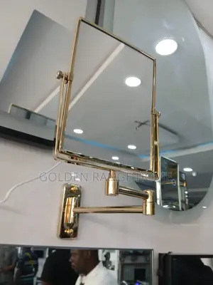 Gold Flame Magnify Mirror [Square Shape]