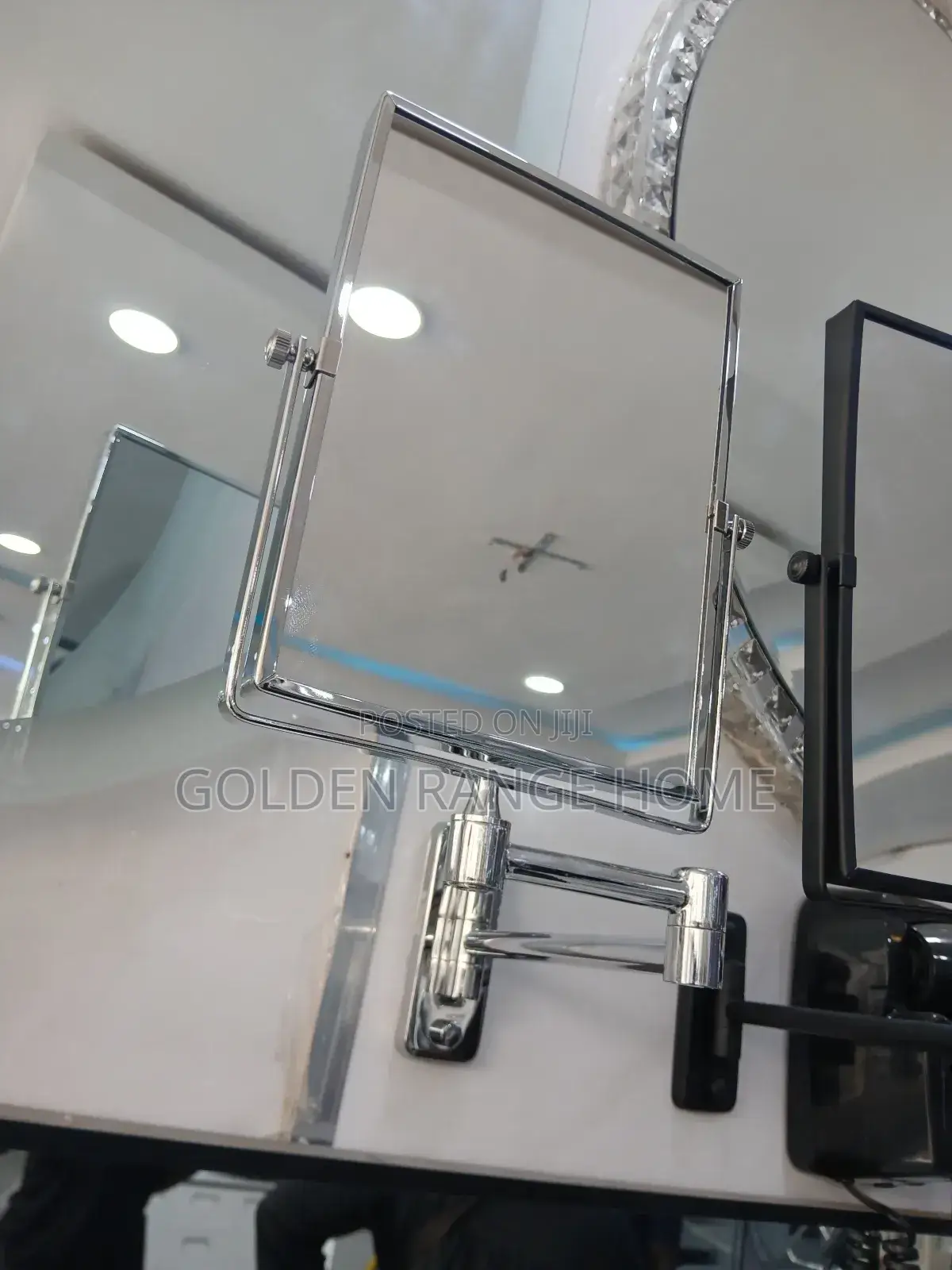 Silver Wall Mounted Magnifying Mirror