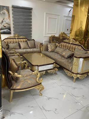 High Classic Turkish Royal Fabric Sofa Chair Full Set