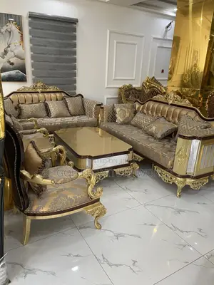 High Classic Turkish Royal Fabric Sofa Chair Full Set