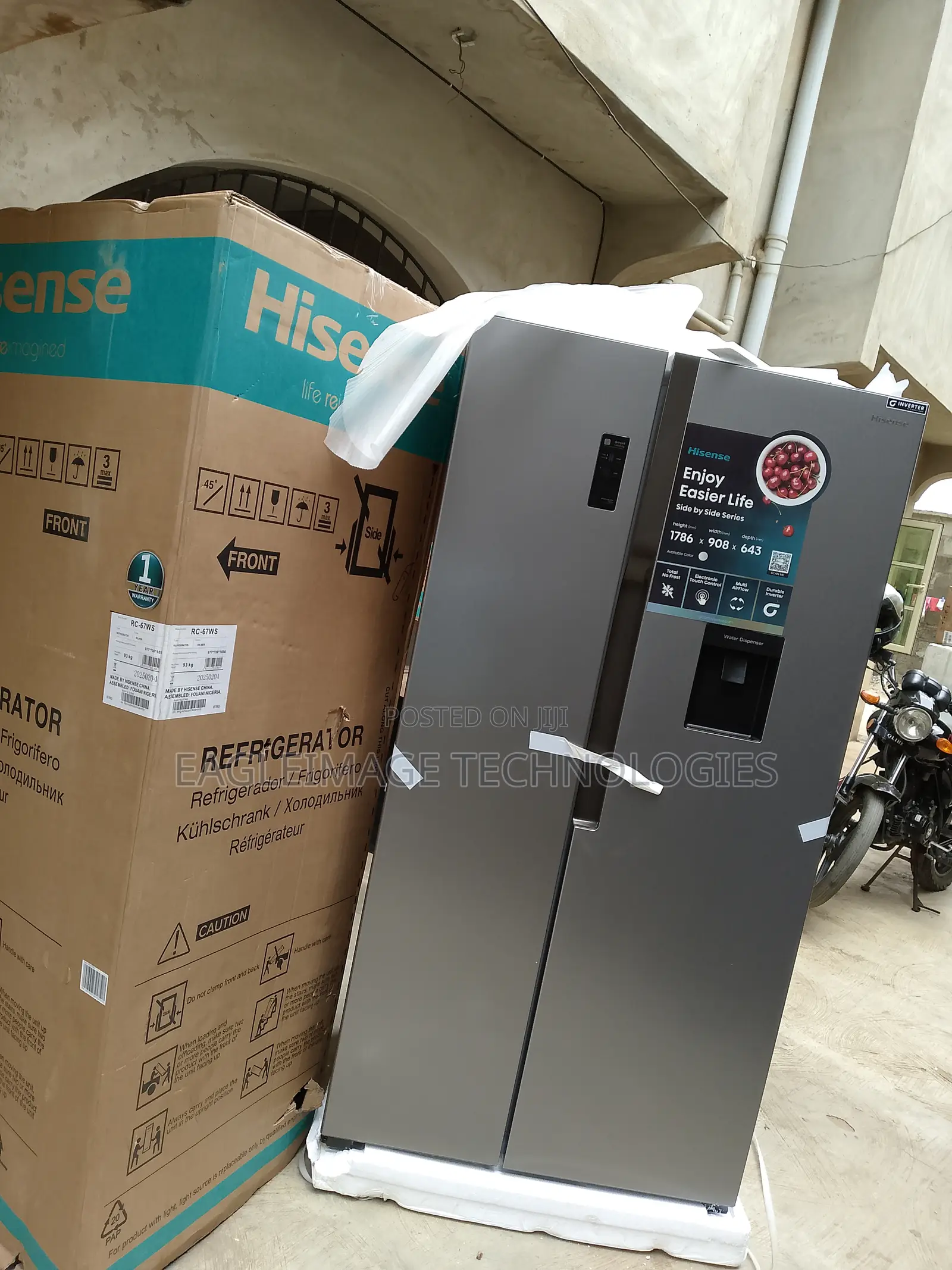 Hisense Rc-67ws Dual Door Silver Refrigerator