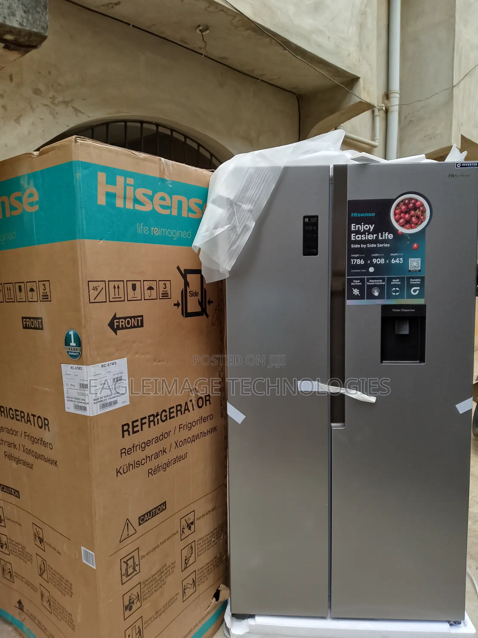 Luxury Hisense Rc-67ws Side-by-Side Refrigerator