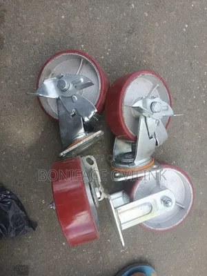 Heavy Duty Red Pu Caster Wheel 6 × 2" ( All Sizes Available