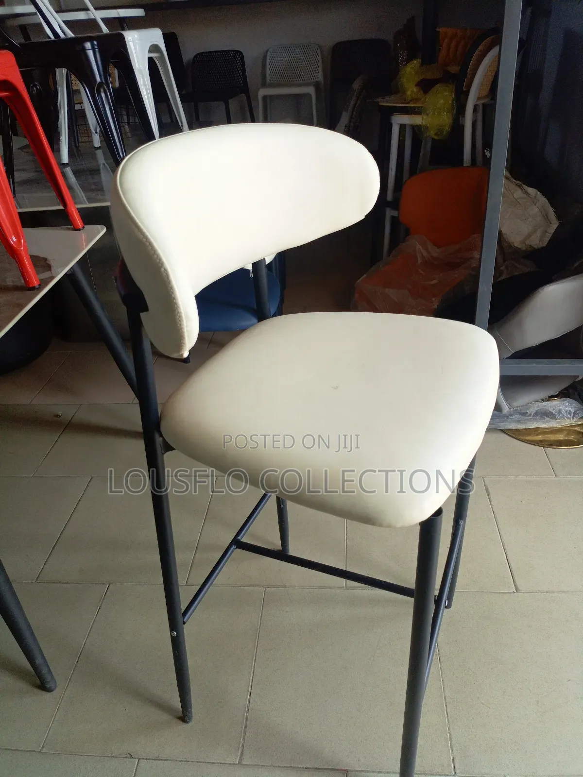 Quality Leather Bar Stool With Iron Leg