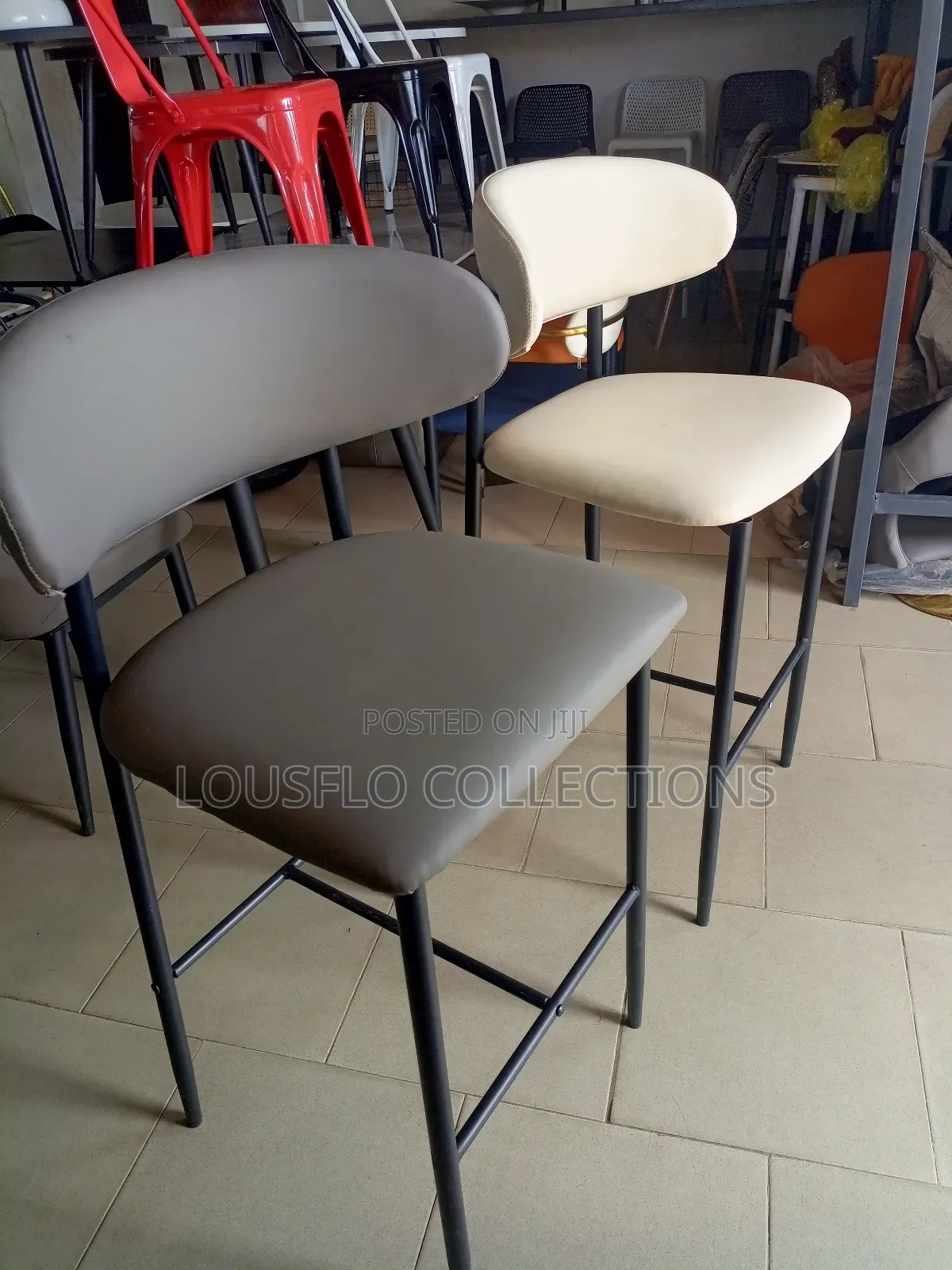 Quality Leather Bar Stool With Iron Leg