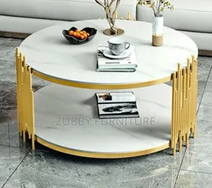 Imported Luxury Marble Top Center Table With 2 Side Tables