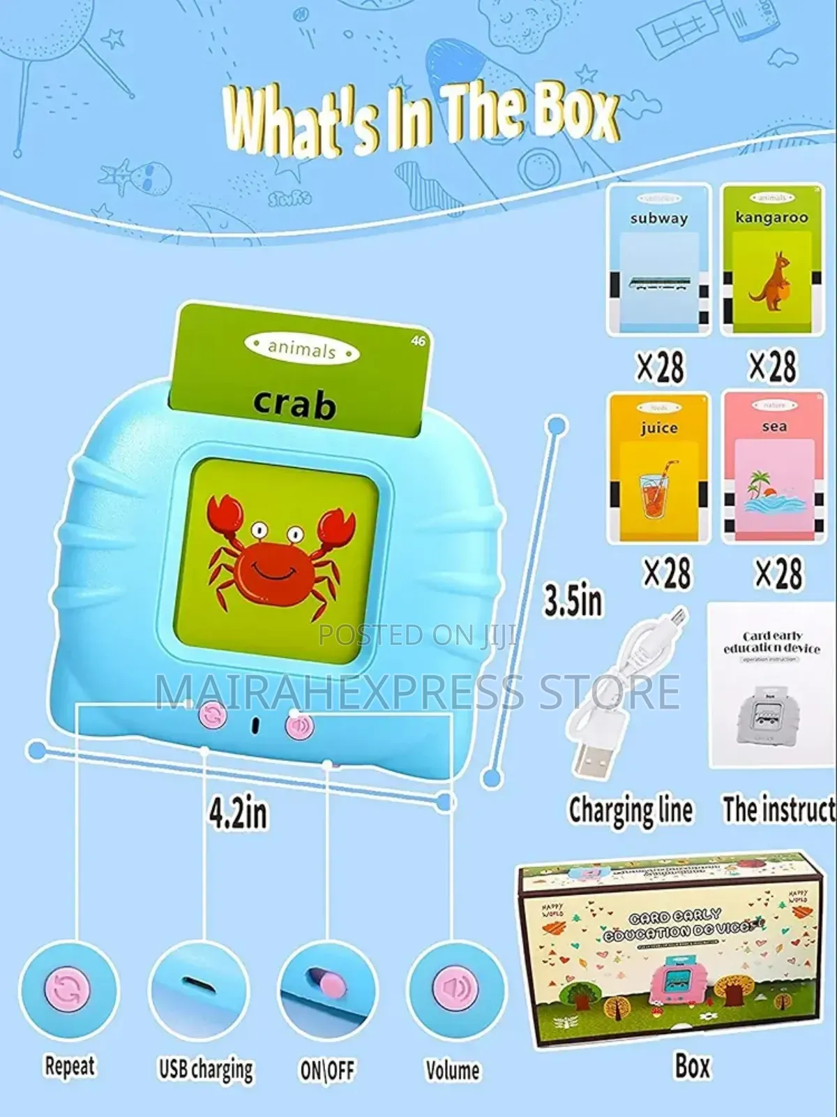 112pcs Flash Card Kids Early Learning Educational Device