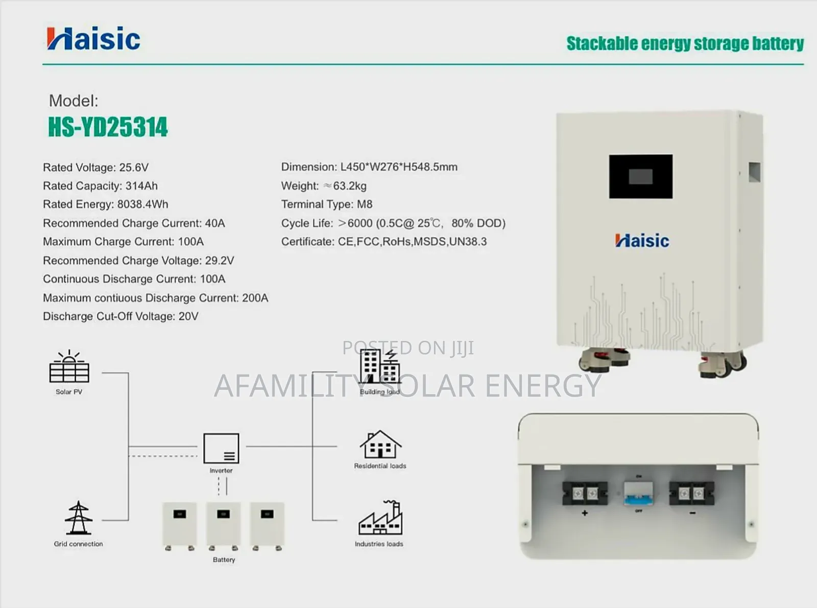 8kwh 24v Lithium Battery