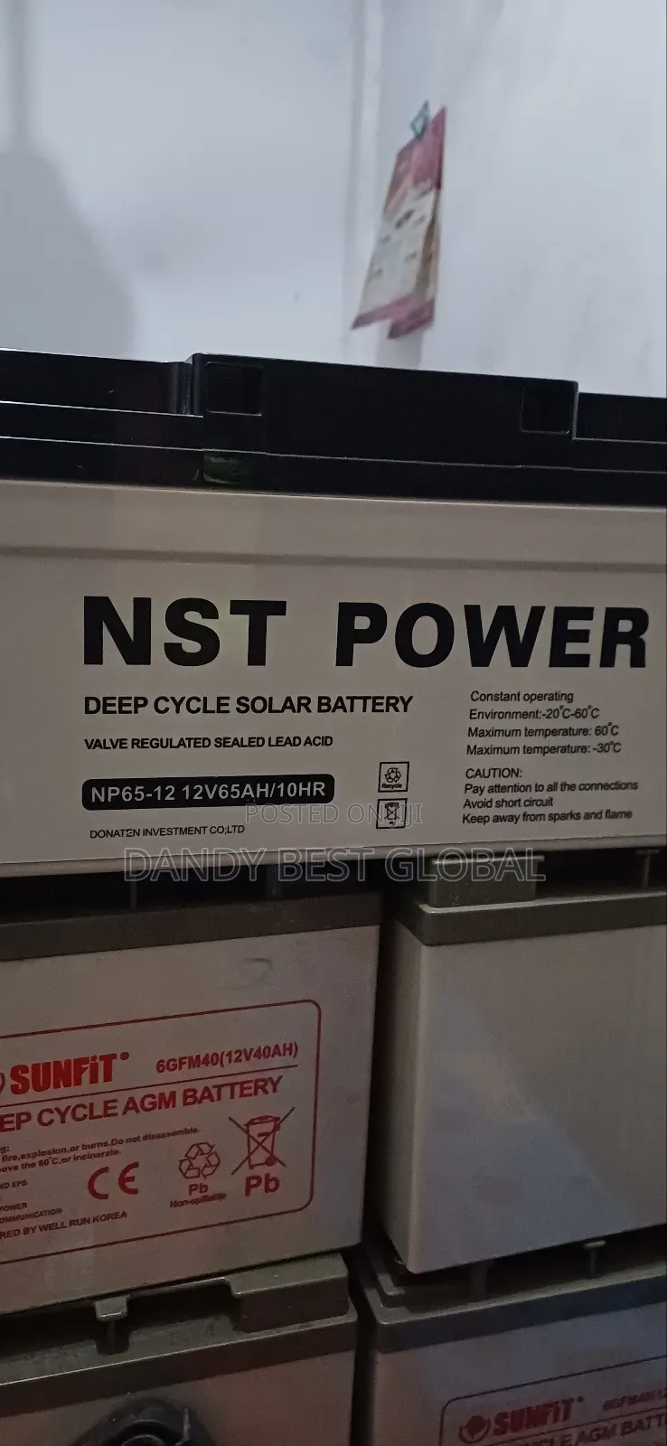 NST Power Deepcycle Gel Battery 65ah