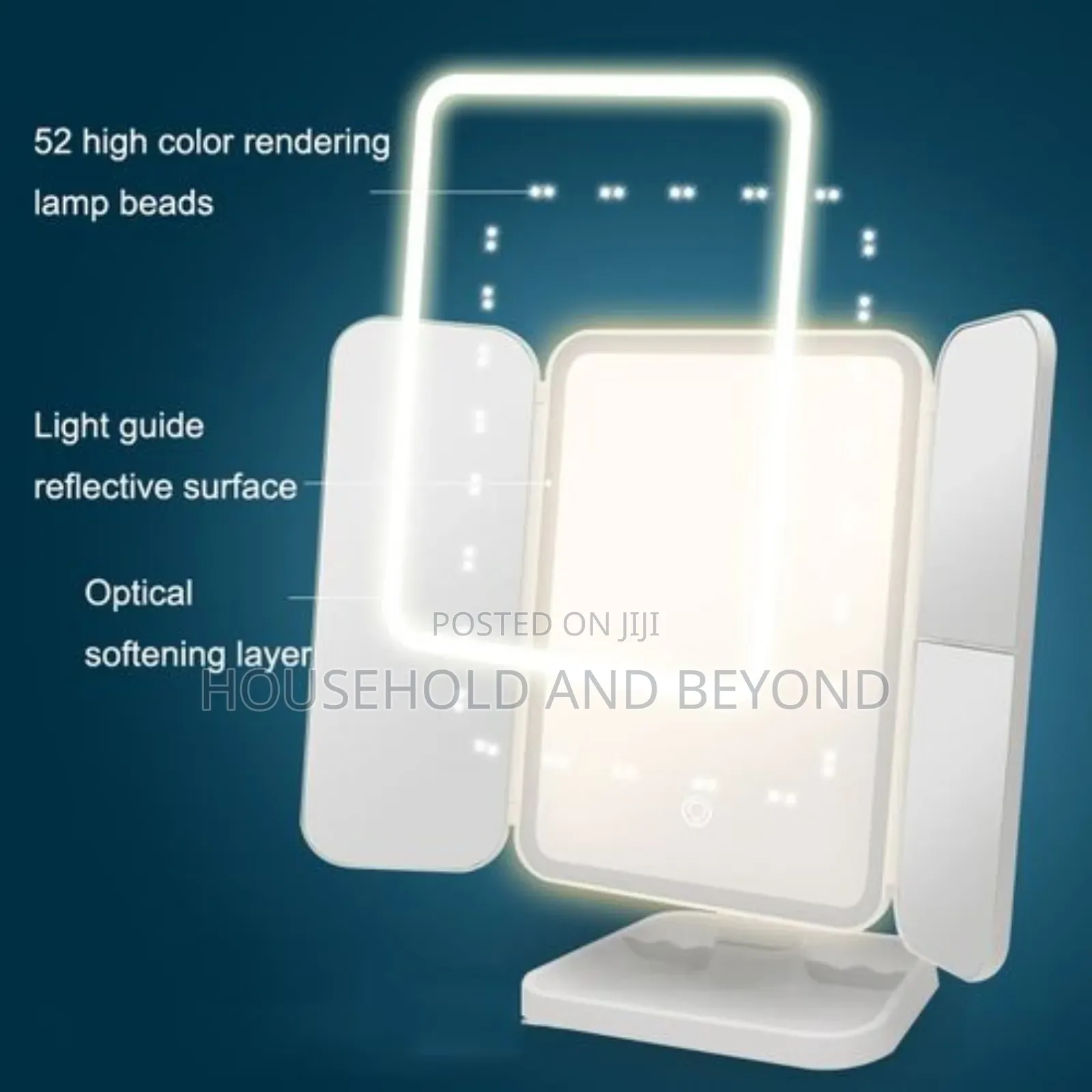 Led Lighted Adjustable Make Up Mirror With Stand