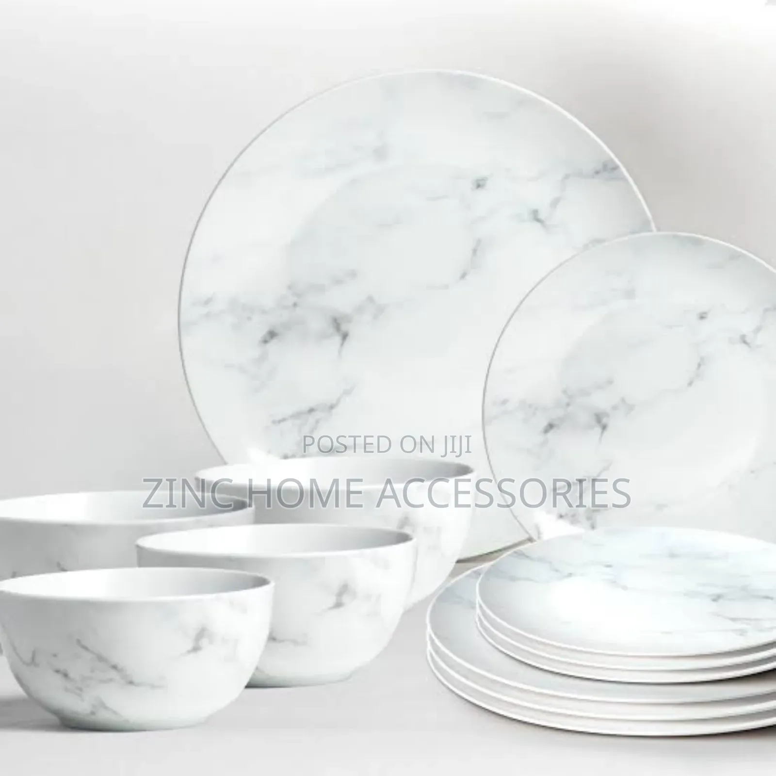 12pc Marble Dinner Set
